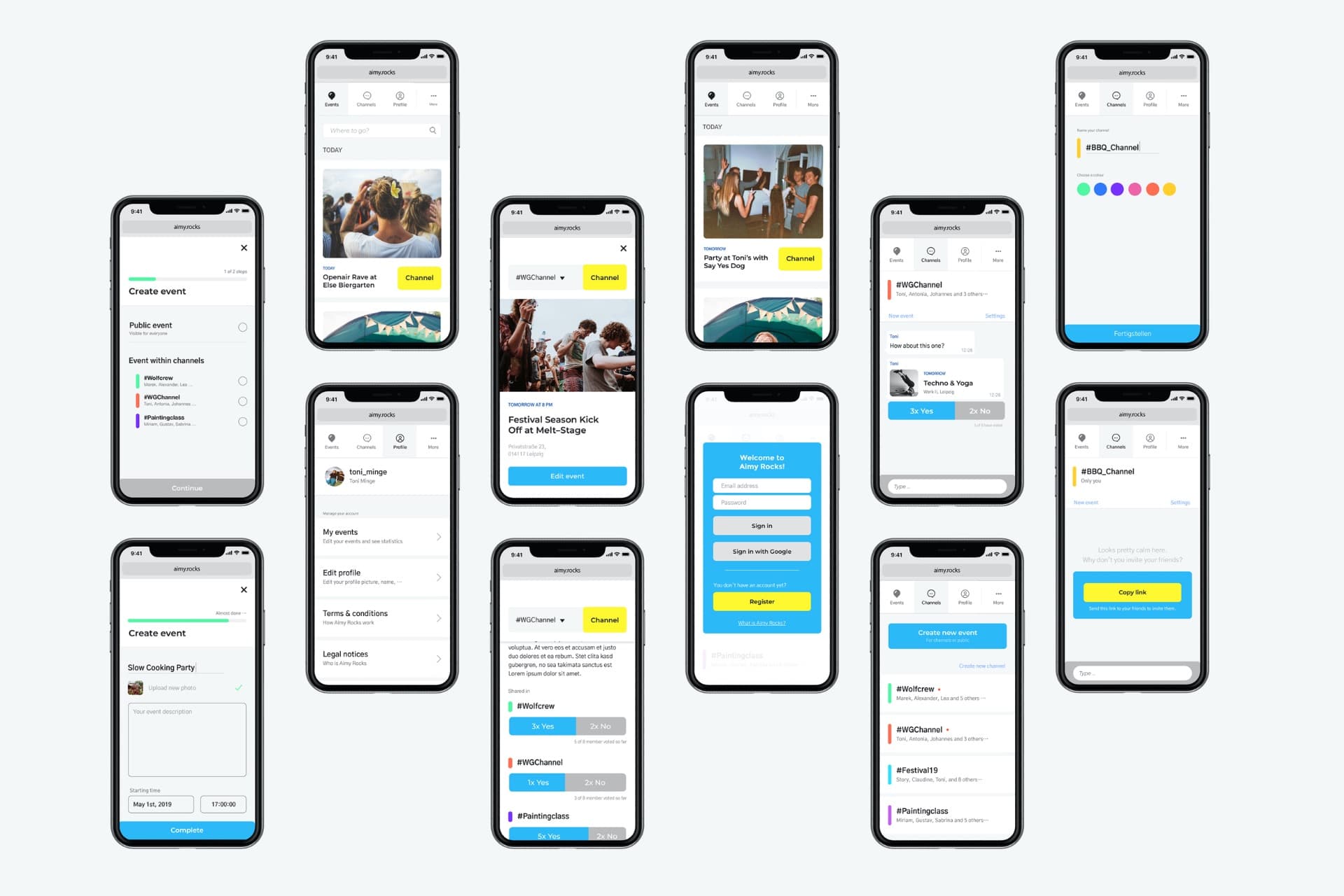 Aimy Rocks Mobile Mockups